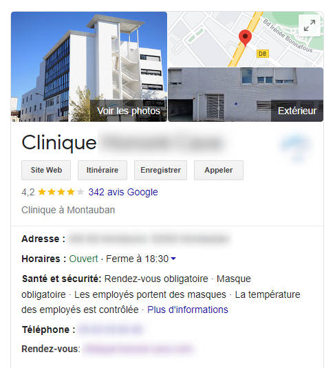 Fiche Google My Business