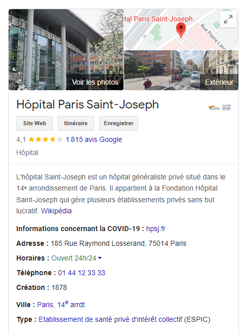 Fiche Google
