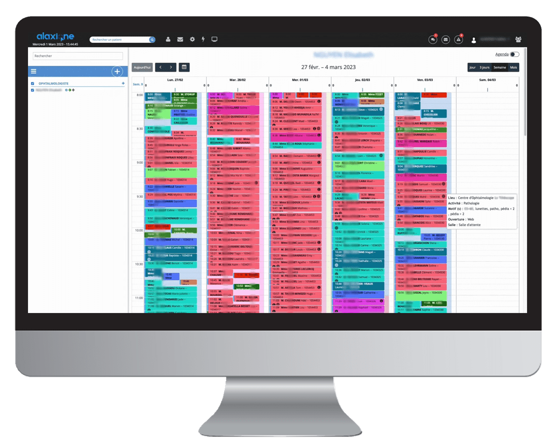 Outil solution alaxione alternative à Doctolib Etablissements de santé Cabinets médicaux