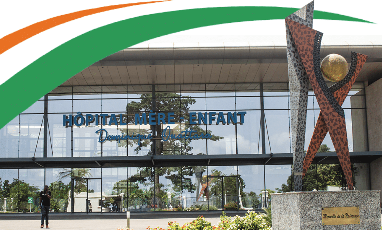 Hopital Mere Enfant de Bingerville en Cote d Ivoire Logo Alaxione