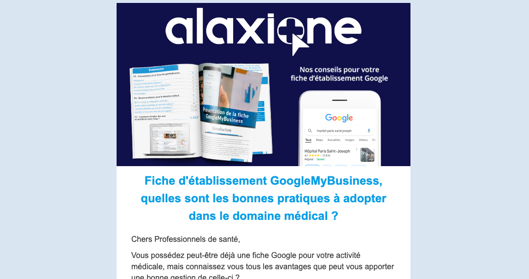 Newsletter votre fiche detablissement Google