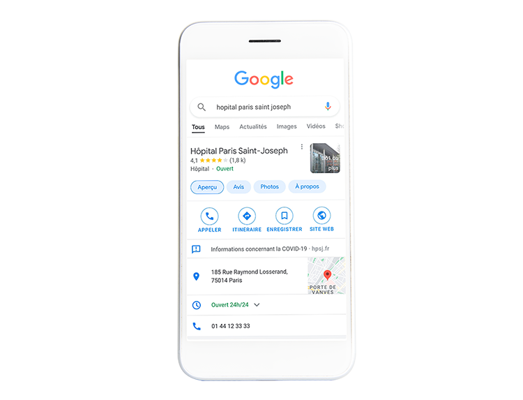mockup-mobile Importance avis patients